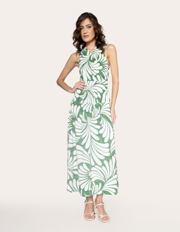 Vestido longo estampado