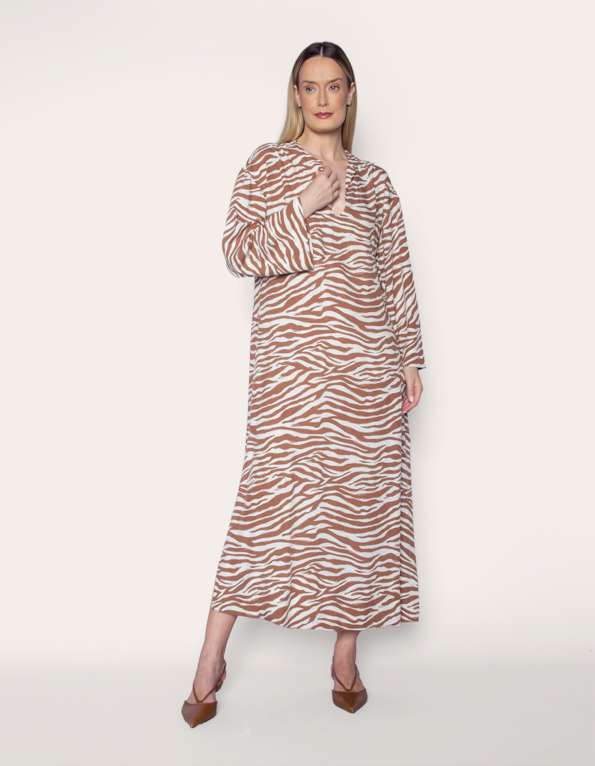 Vestido longo kaftan amplo