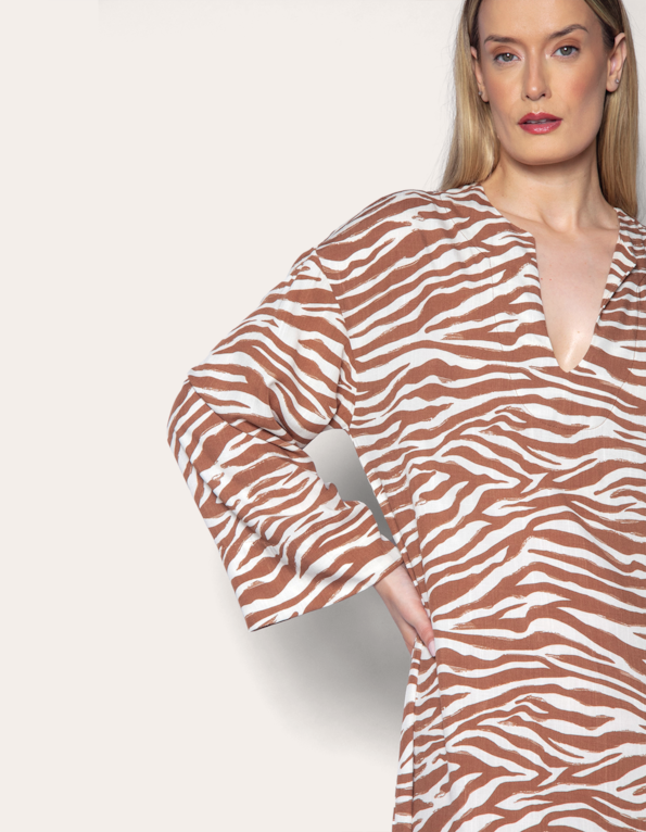 Vestido longo kaftan amplo