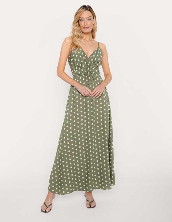 Vestido longo poa Oliva
