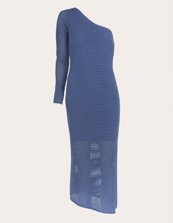 Vestido longo tricot ombro só