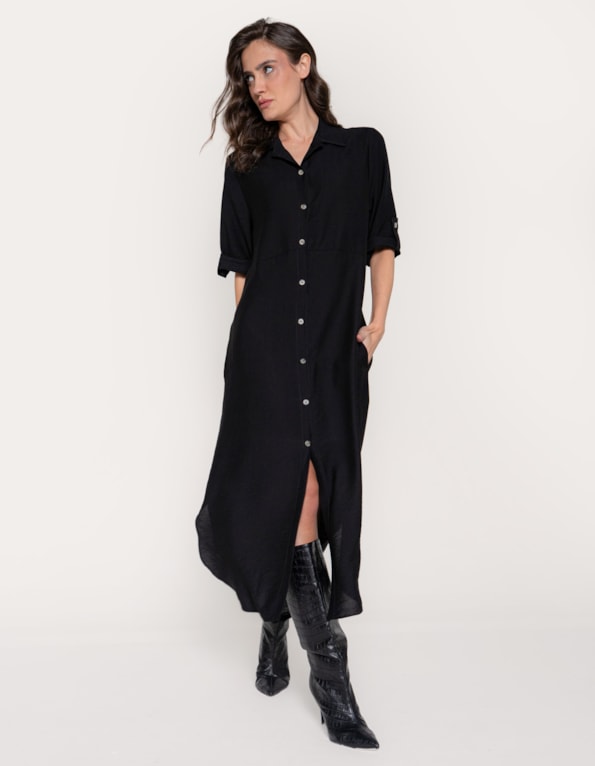 Vestido midi chemise