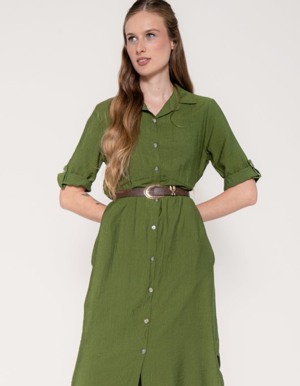 Vestido midi chemise