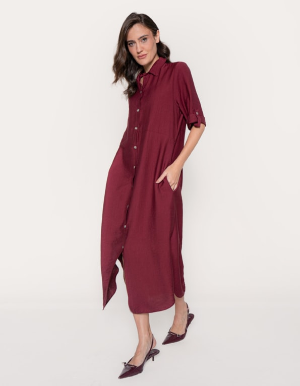 Vestido midi chemise