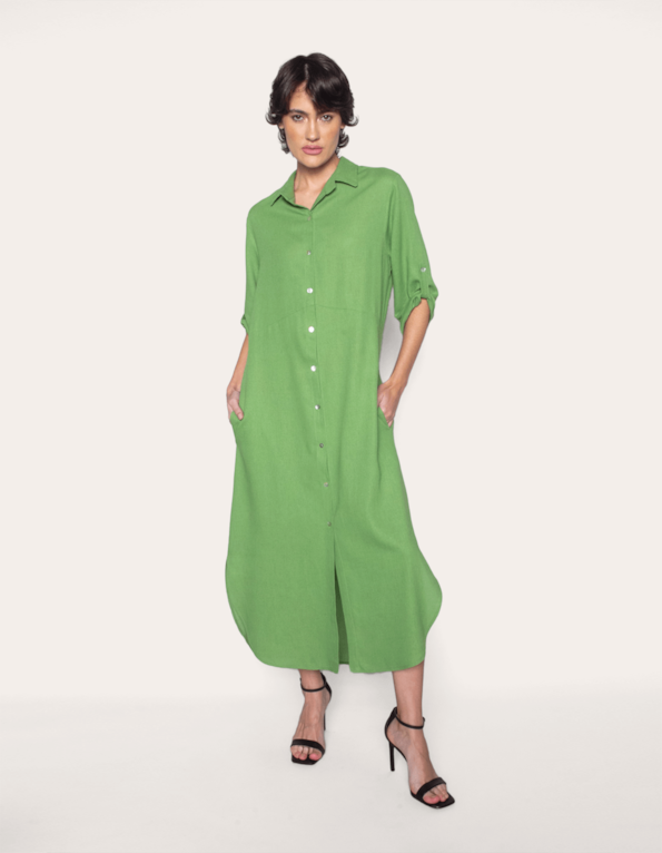 Vestido midi chemise Oliva