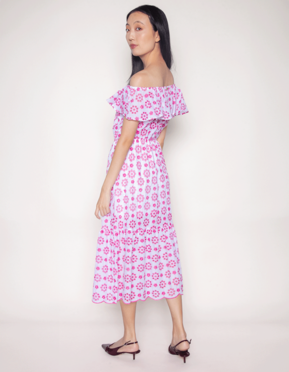 Vestido midi ciganinha laise color