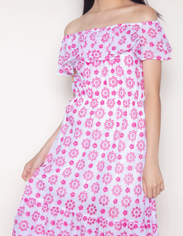 Vestido midi ciganinha laise color