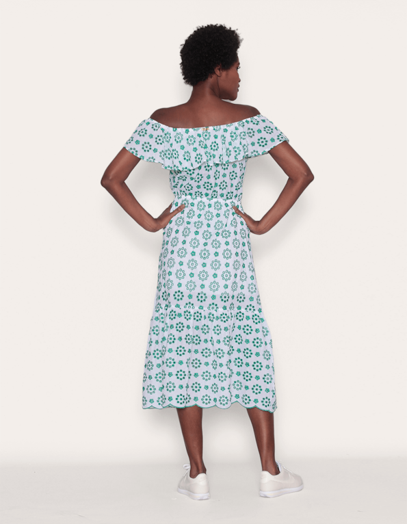 Vestido midi ciganinha laise color