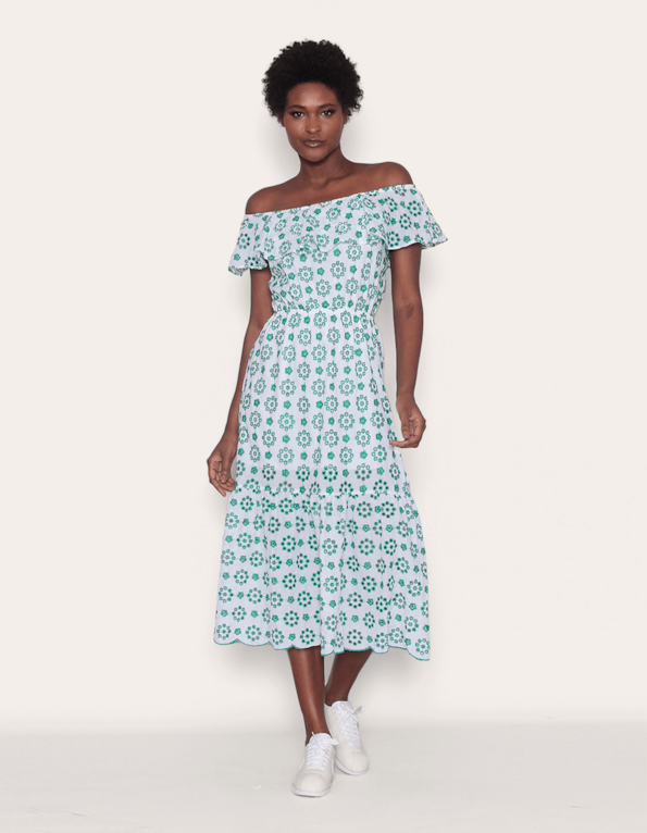 Vestido midi ciganinha laise color