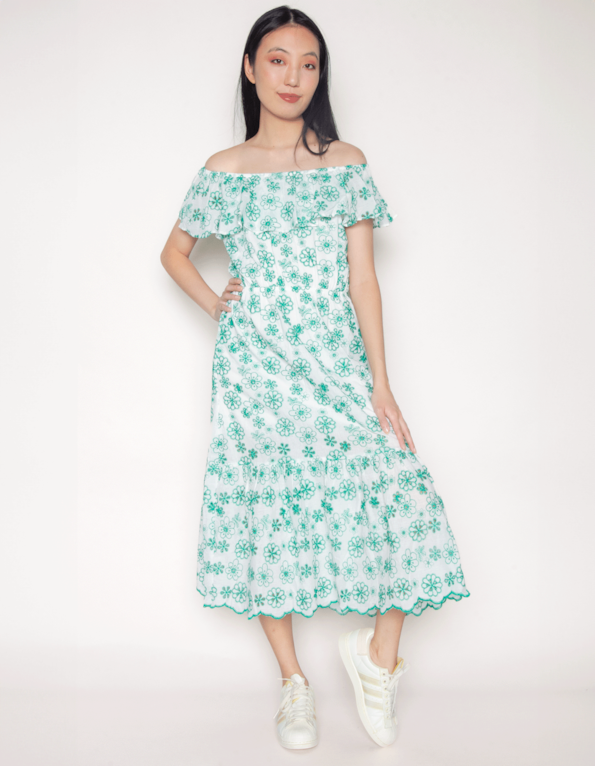 Vestido midi ciganinha laise color