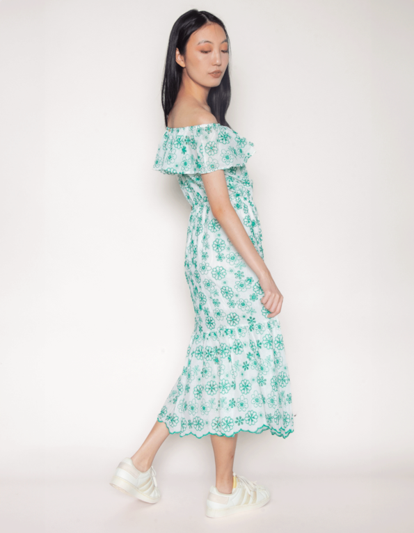 Vestido midi ciganinha laise color