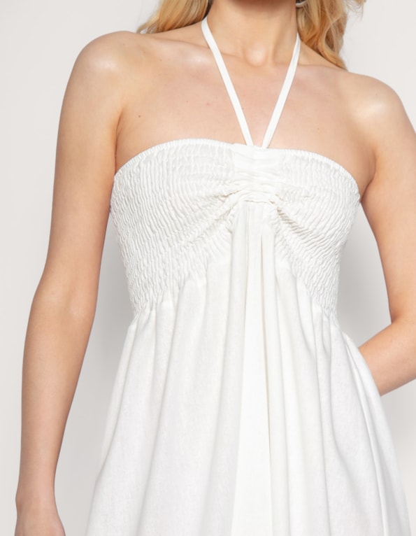 Vestido/saia linho blend Off white